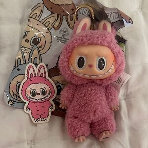 NEW authentic exciting macaron the monsters labubu PINK so soft 🤗 lychee berry